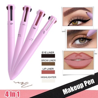 Caneta 4 em 1 Maquiagem Sobrancelha Delineador Lábios Prova D’Água Longa Duração Multifuncional em Oferta na Shopee
