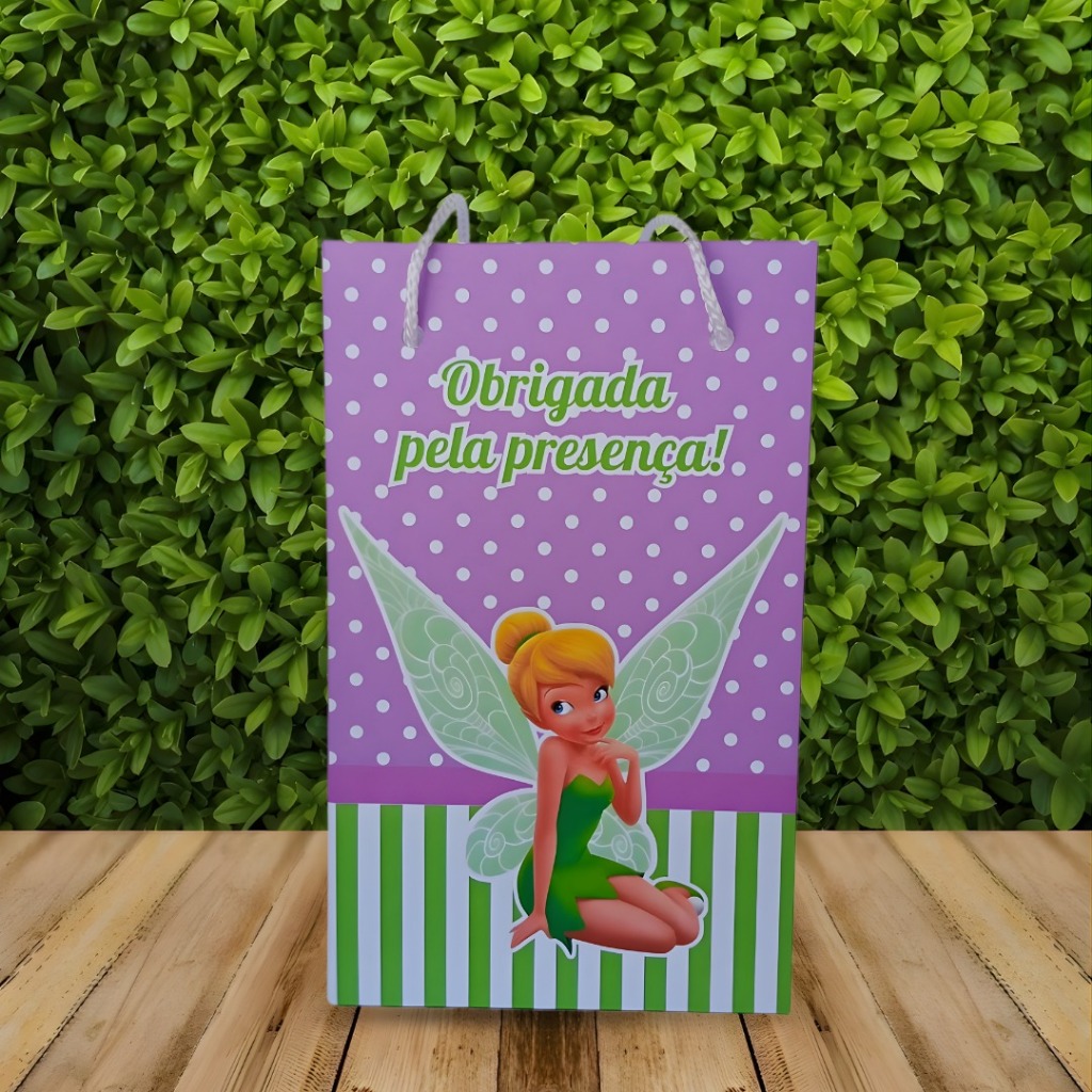 Sacolinha Surpresa Personalizada TINKER BELL SININHO - Lembrancinha para Festa (PEGUE E MONTE)