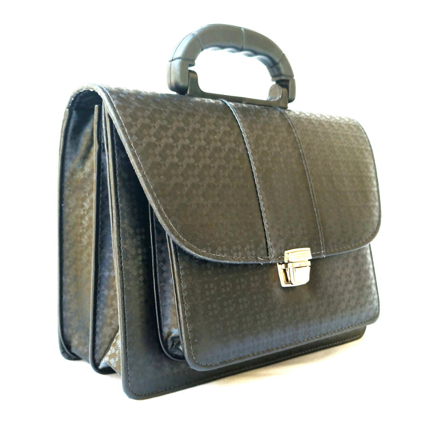 Pasta Bolsa CCB Tripla Detalhes Cubo Preta AP R1961