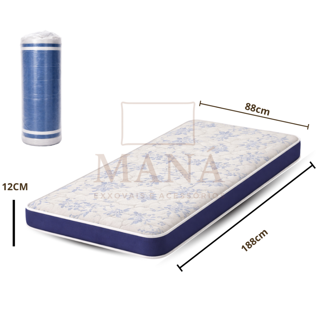 Colchão Solteiro Espuma D33 Firme Antialérgico 12cm 14cm 17cm Suporte de Coluna Conforto Garantido