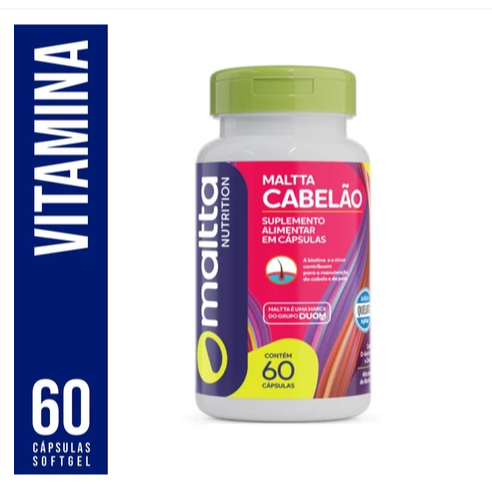 Cabelão suplemento com 60 capsulas - Potente - Biotina - Vit B6 - Cromo - Selênio - Zinco - Malta