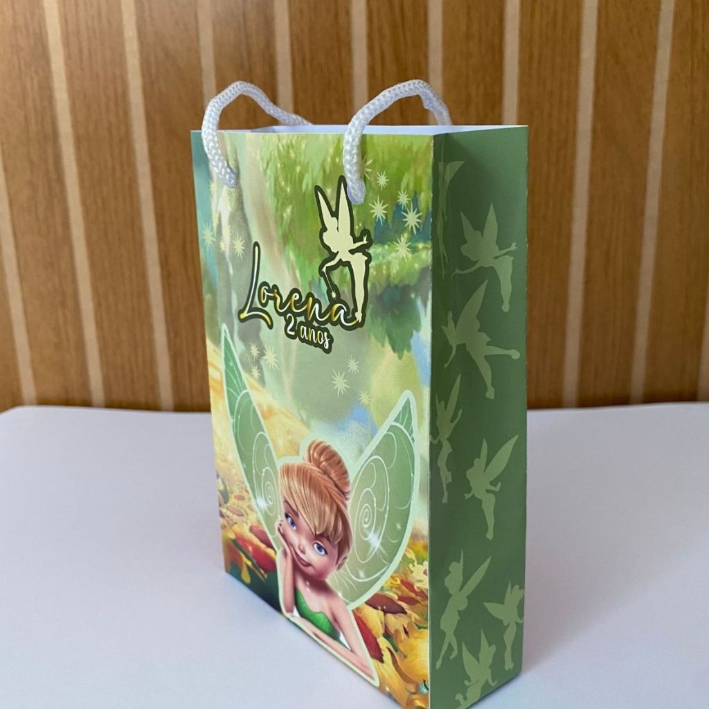 Kit Sacolinha 10|15|20 Personalizada  Tinker Bell Festa 10x15cm | Lembrancinha, Embalagem, Kit Presente com Alça