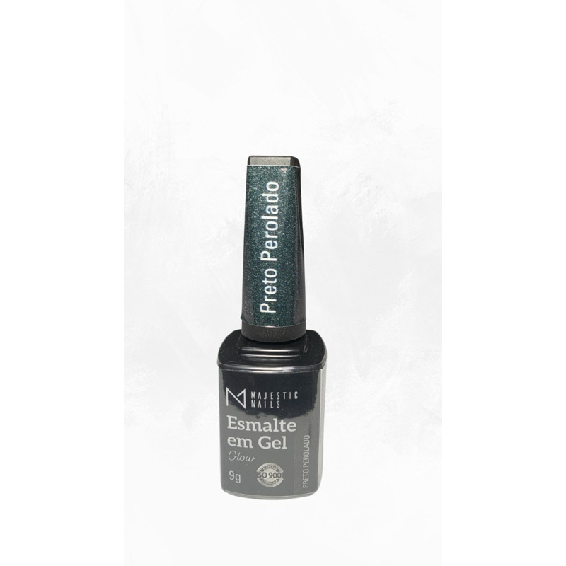 Esmalte em Gel Majestic Perolado Preto Perolado