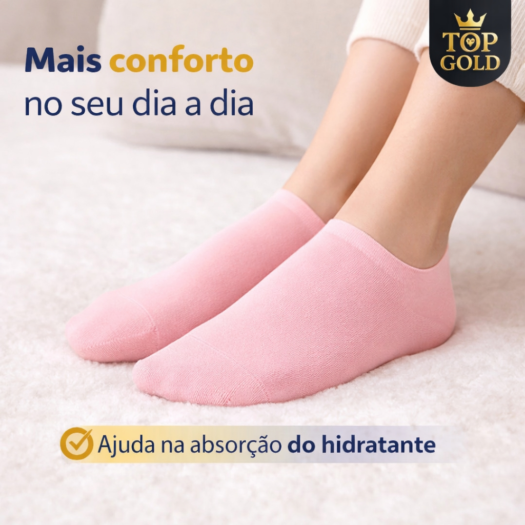 Meias de Silicone Gel Hidratante Removedor de Pele Morta Calcanhar Spa Para Pés