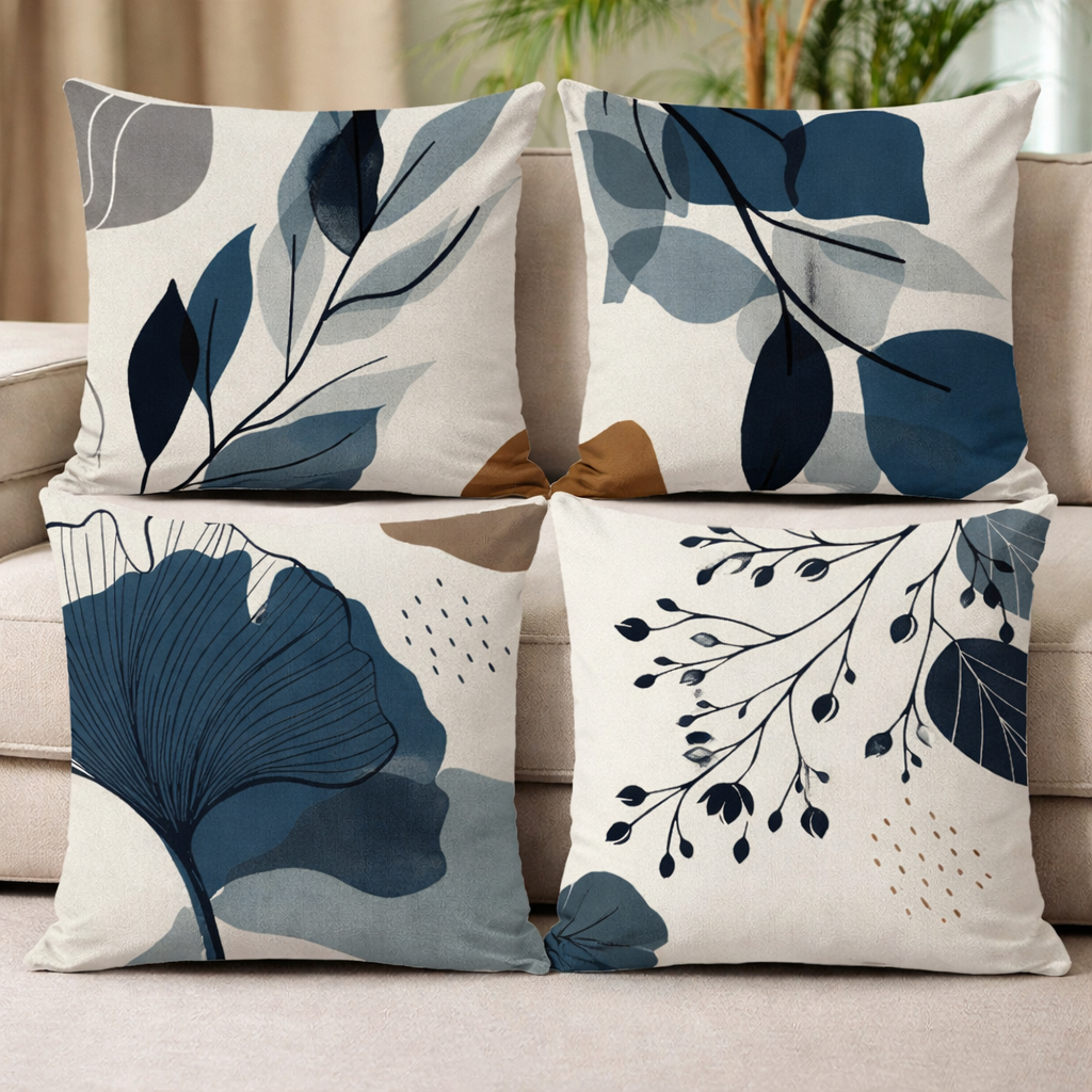 Kit 04 Capas de Almofada Decorativas Digital Várias Estampas