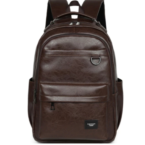 Mochila Masculina Executiva Couro Sintético Impermeável Grande com Compartimento para Notebook