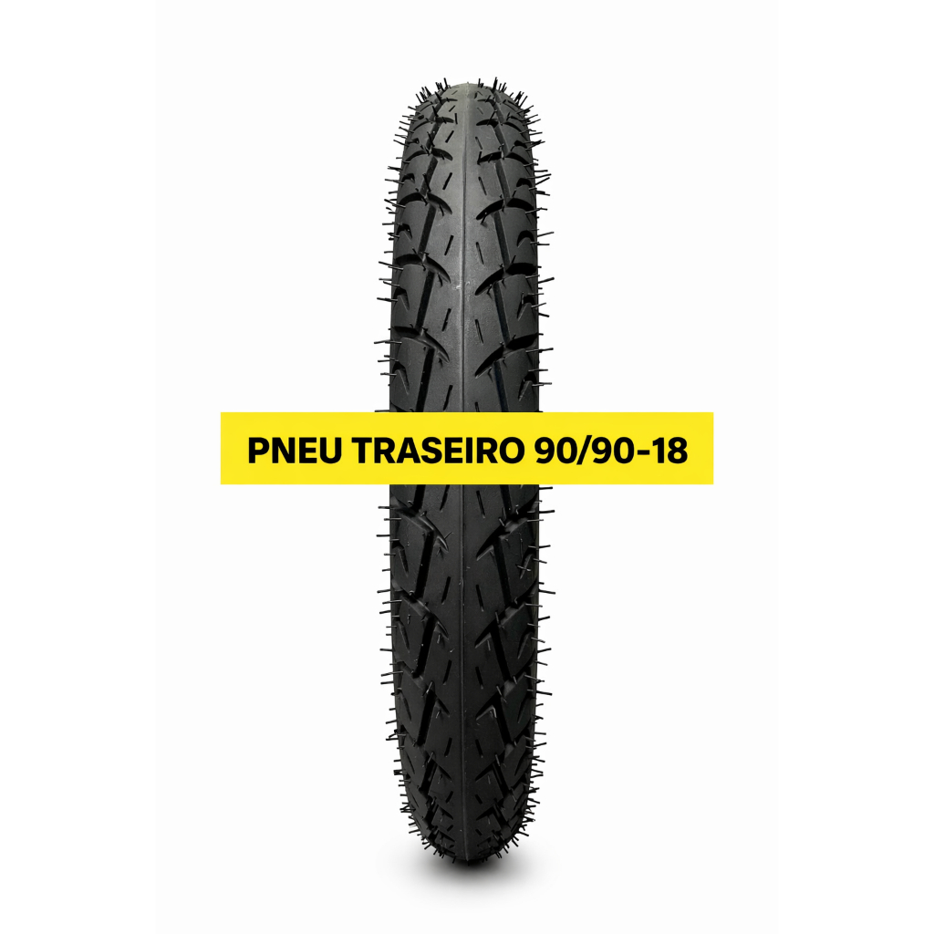 PNEU TRASEIRO DE MOTO MEDIDA 90/90-18 NOVO TITAN 150 CG 125 FAN 160 HONDA YAMAHA YBR Promoção
