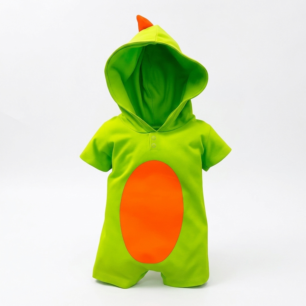 Macacão Fantasia Dinossauro  Catitos 100% algodão 0 até 6 anos