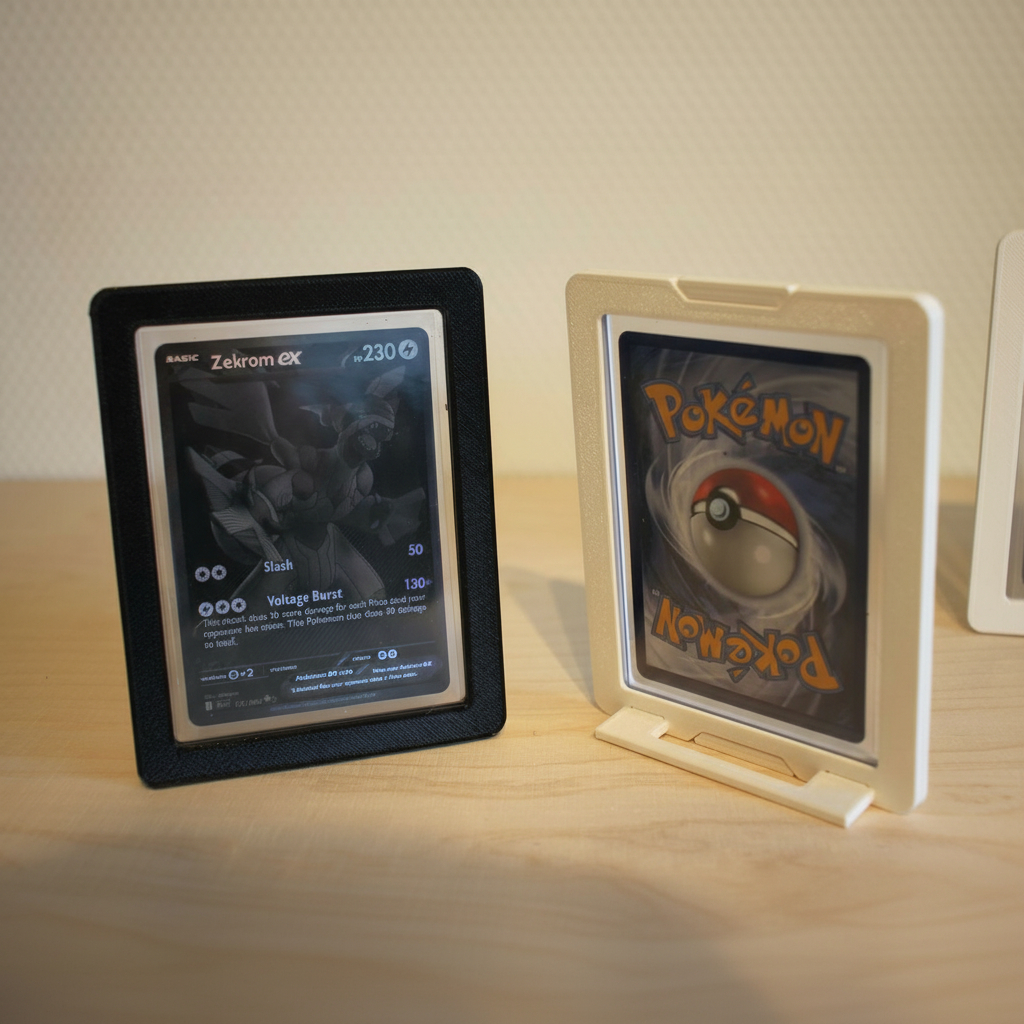 Suporte Expositor Cartas Pokemon MTG Yugioh Display com Toploader Moldura Protecao Colecionador
