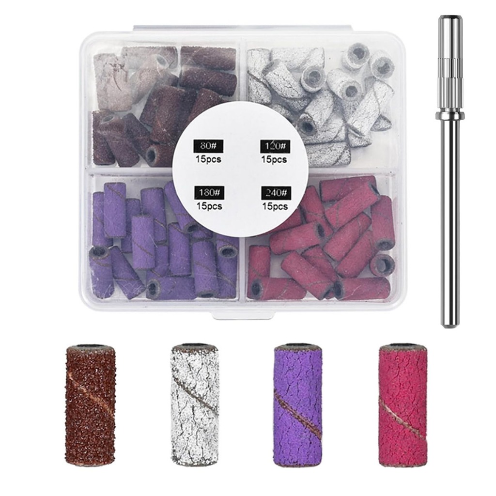 Kit De Refils Slim + Broca KITFininha Para Lixa Bits Mini Mandril Motor Elétrica 60und