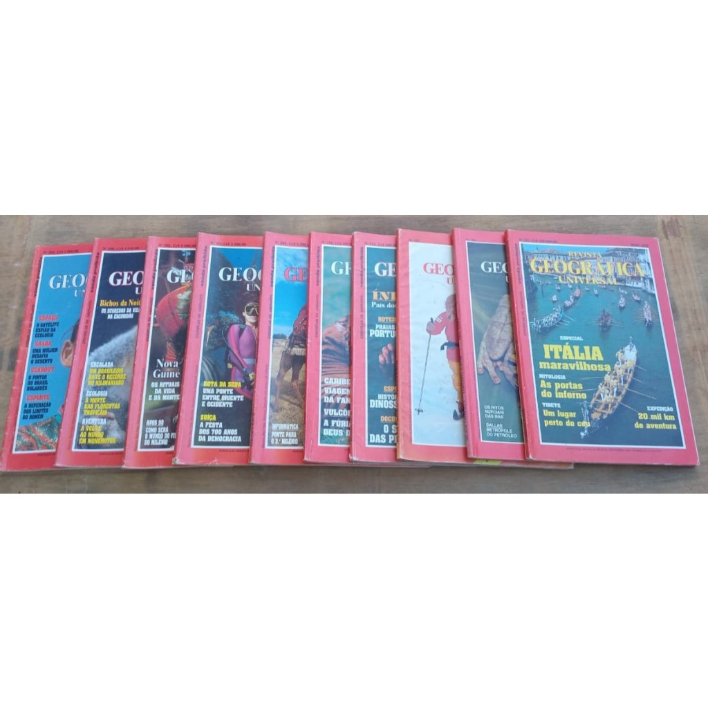 Lote de 10 Revistas Geográfica Universal - Editora Bloch