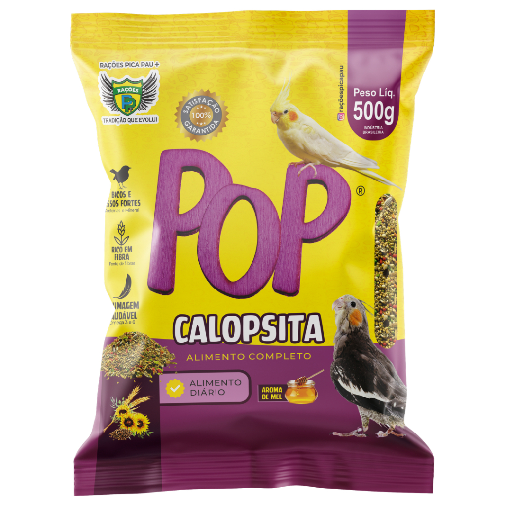 Ração para pássaros mistura para aves calopsita e agaporni 500g Pica Pau