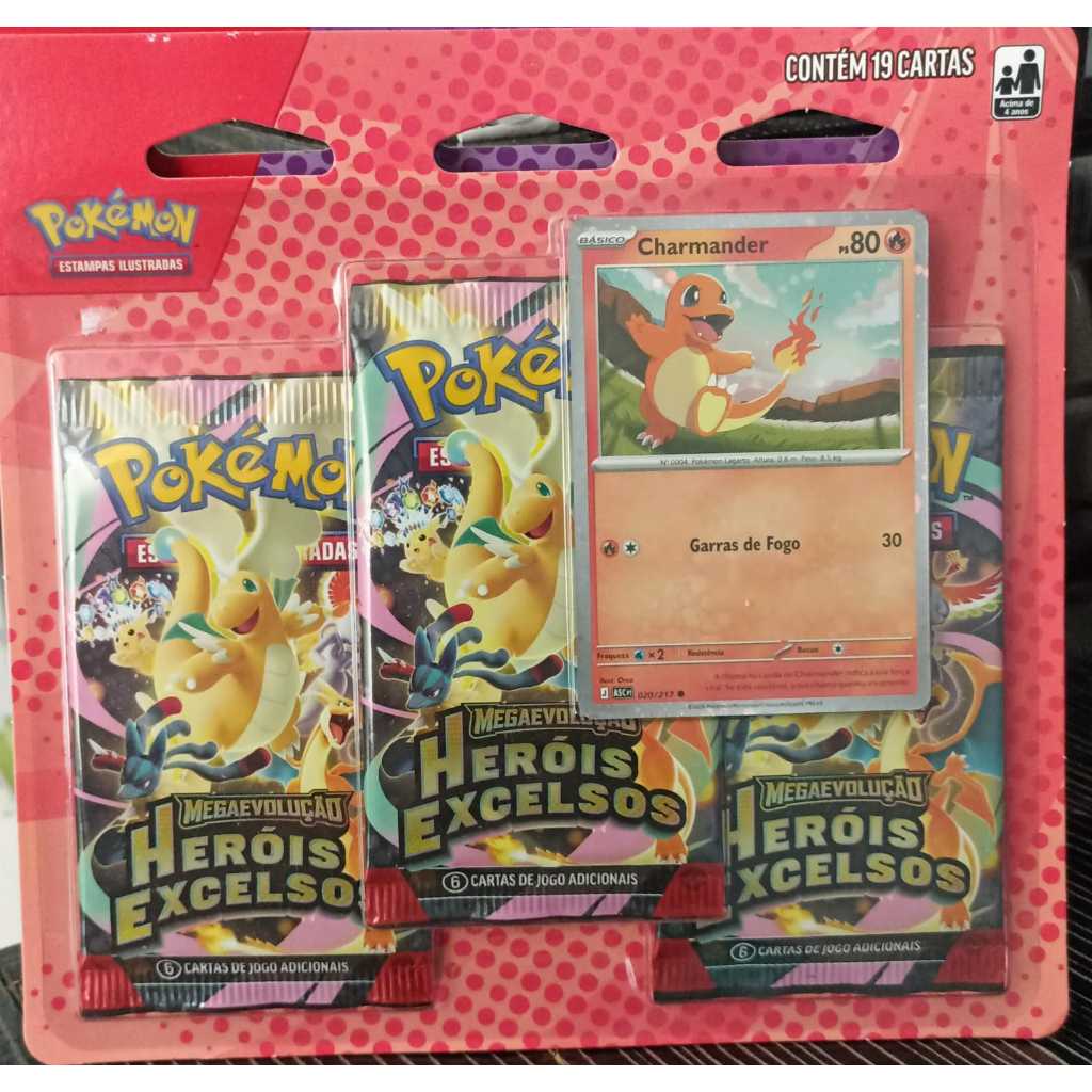 Pokemon booster triplo charmander