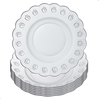 Jogo De Pratos Fundos 6 Peças Em Vidro Para Almoço/Jantar em Oferta na Shopee