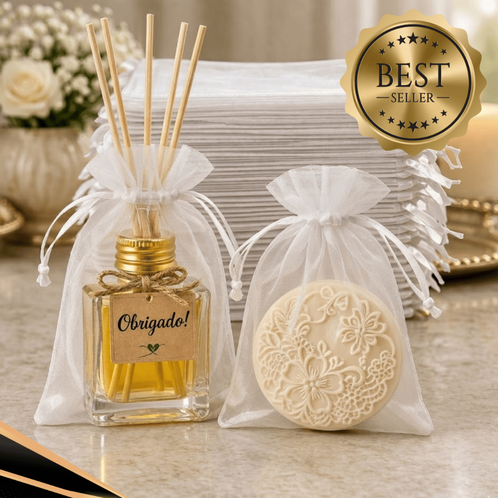 Kit 10/25/50/100 Saco Saquinho Organza Tule 7x9 9x12 10x15 Lembrancinha Festa Casamento