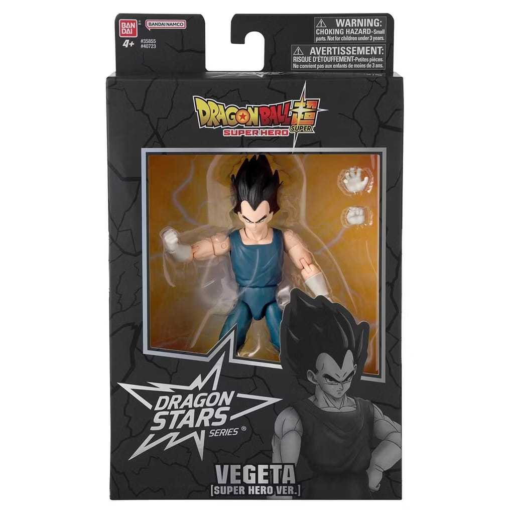 Boneco Vegeta Dragon Stars - 15cm | Bandai Original | Versão Dragon Ball Super: Super Hero -  Colecionável
