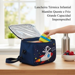 Lancheira Infantil Térmica Estampada Bolsa de Almoço com Alça Transversal e Mão Forro de Alumínio Modelos Variados em Oferta na Shopee