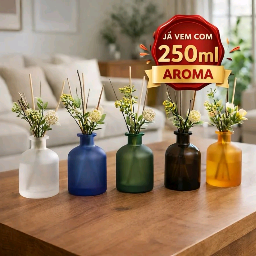 Aromatizante de Ambiente 250ml Chá Branco Perfume Duradouro para Sala, Banheiro e Quarto