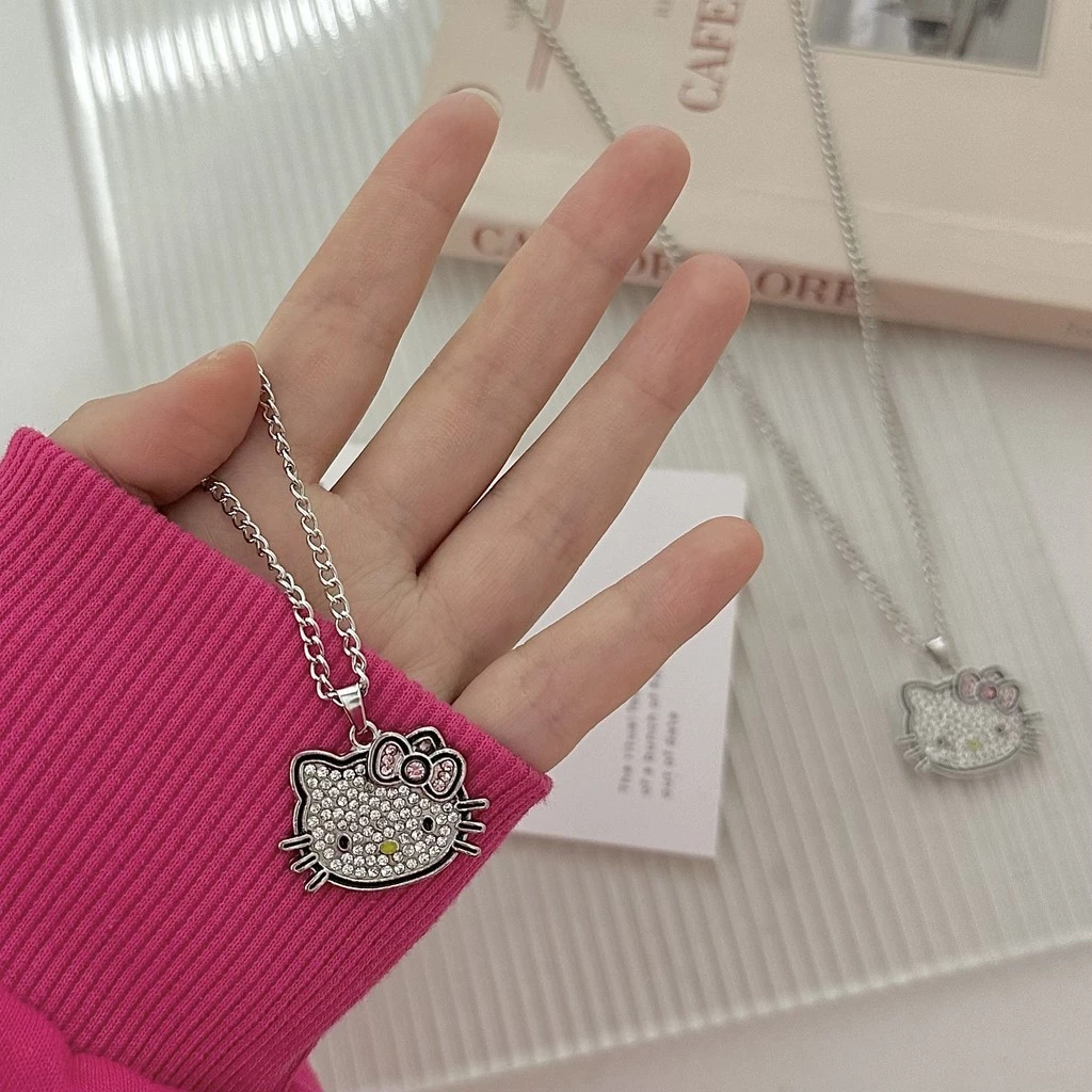 Colar Com Pingente Hello kitty – Corrente De Clavícula Coreana , Lindo Presente Legal Para Mulheres , Joias Da Moda