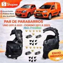 Par de Para Barros Fiat Novo Fiorino/Uno 2011 2012 2013 2014 Até 2021 Mais Presilhas