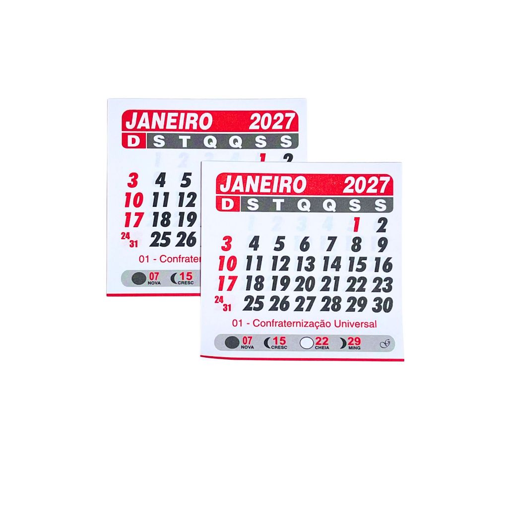 100 Bloco Para Mini Calendário 2027 Para Imã De Geladeira Já Destacado 5x5 em Oferta na Shopee