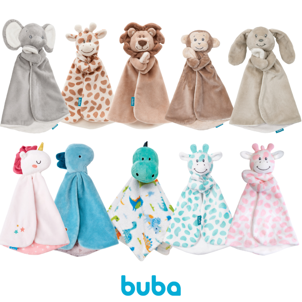 Naninha Para Bebê Bichinhos Antialérgica e Macia Buba Objeto de Transição Soninho