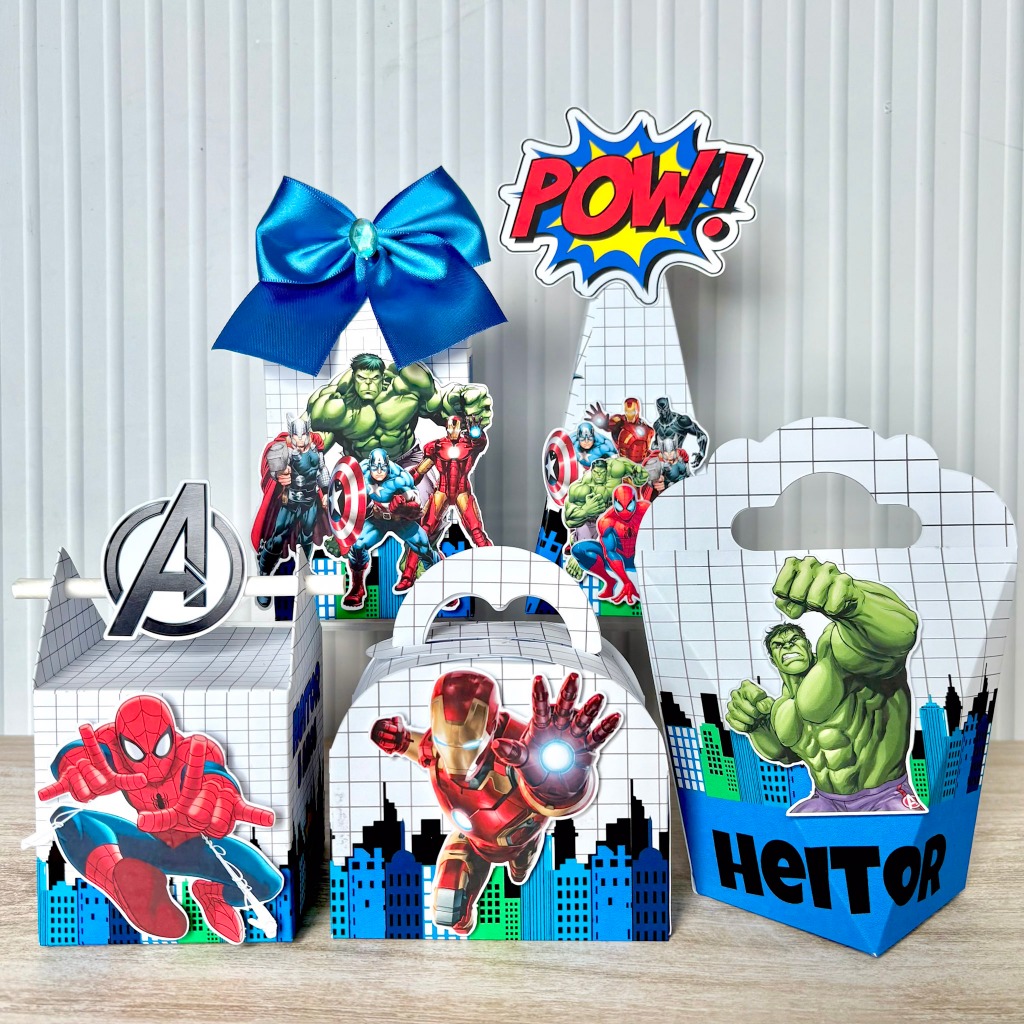 Kit de festa Personalizado Vingadores| Lembrancinha festa Vingadores Heróis| Aniversário Vingadores Heróis Marvel