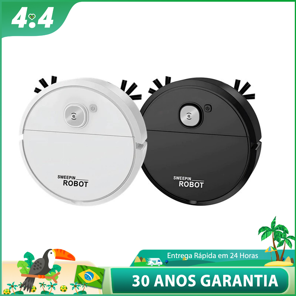 Robô Varredora/Aspirador De Pó Automática 3 Em 1 Limpeza Doméstica Robótico Inteligente E Silencioso