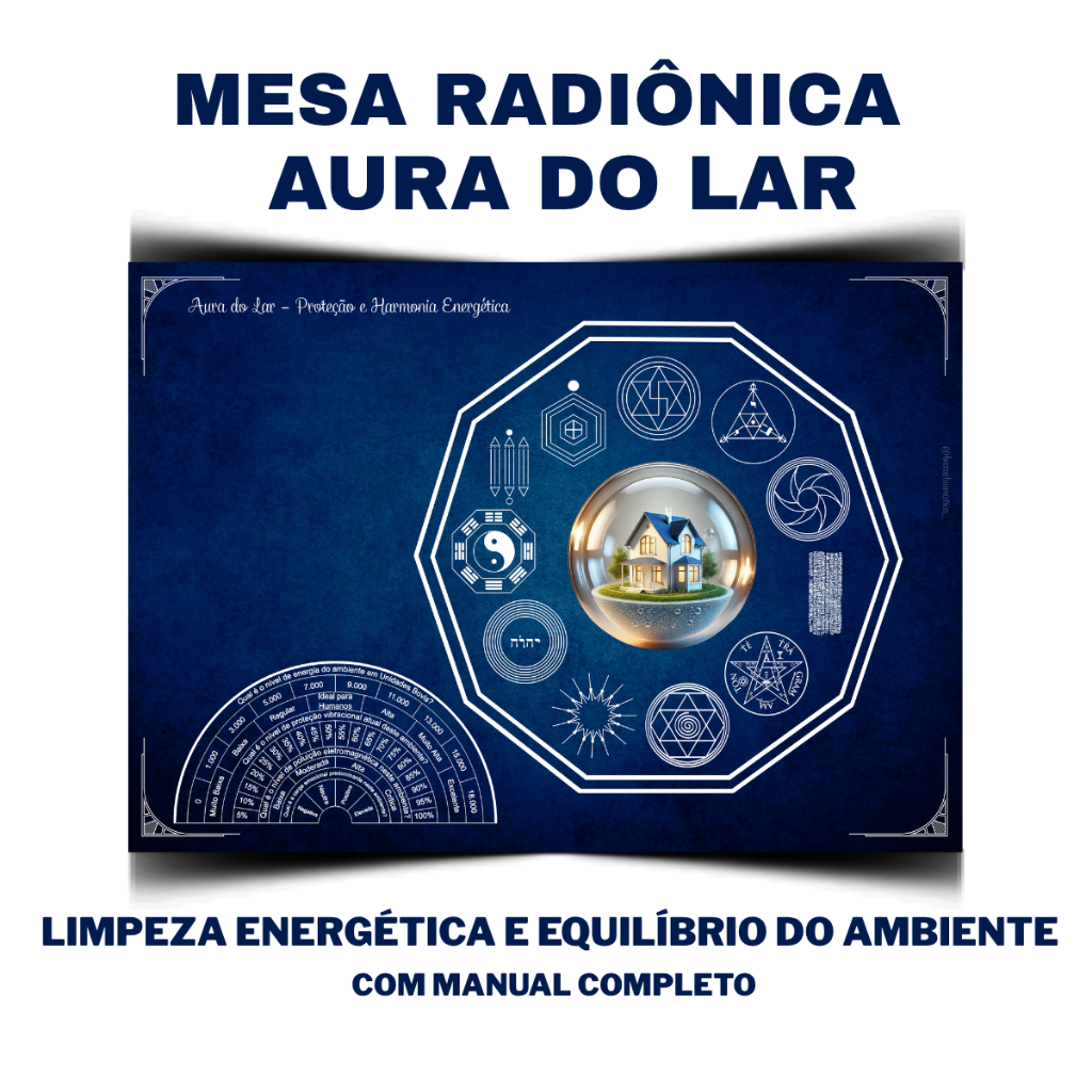 Mesa Radiônica Aura do Lar Impressa A3 para Uso Espiritual e Práticas Intuitivas | Ambiente e Espaço | Manual em PDF em Oferta na Shopee