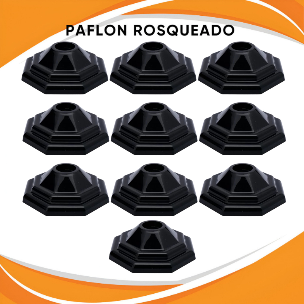 Kit 05/10 Luminária Plafonier Plafon Pirâmide Sobrepor Preto Lâmpada LED Teto Soquete E27 Bocal Porcelana Bivolt 100W