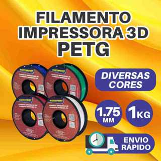 Filamento PETG MasterPrint 1Kg 1.75mm Várias Cores para Impressora 3D em Oferta na Shopee