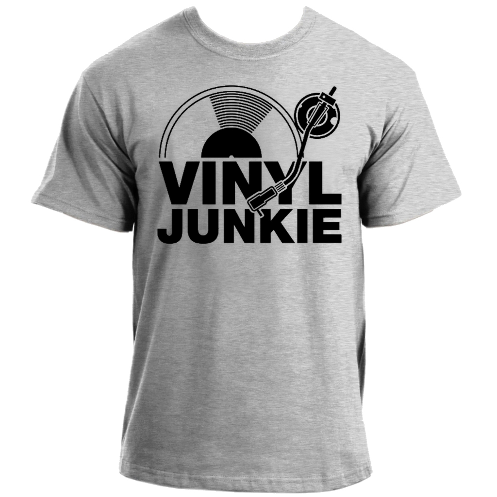 Camiseta infantil ou adulto até Plus size Dj musica vinil Junkie Hip Hop Dance Trance
