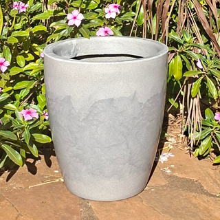 Vaso de planta decorativo reciclável em polietileno redondo efeito marmorizado luxo colunas jardim P em Oferta na Shopee