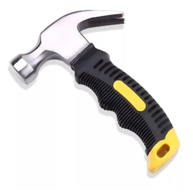 Martelo Mini Portátil 16cm 6" Cabo Emborrachado Reforçado Martelo Pequeno Bomvink