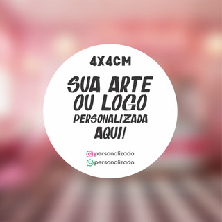 Adesivos Personalizados 4x4 cm - 1000 unidades, 500, 300 ou 200 unidades - Com sua logo ou arte