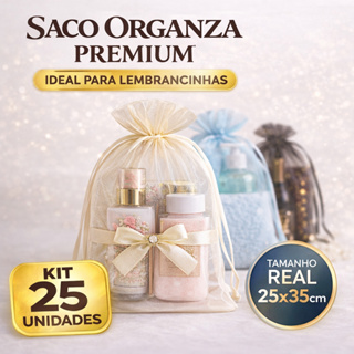 Saco Organza 25x35cm Para Lembrancinhas Presente Casamento Festa Joias Kit 25 Unidades em Oferta na Shopee