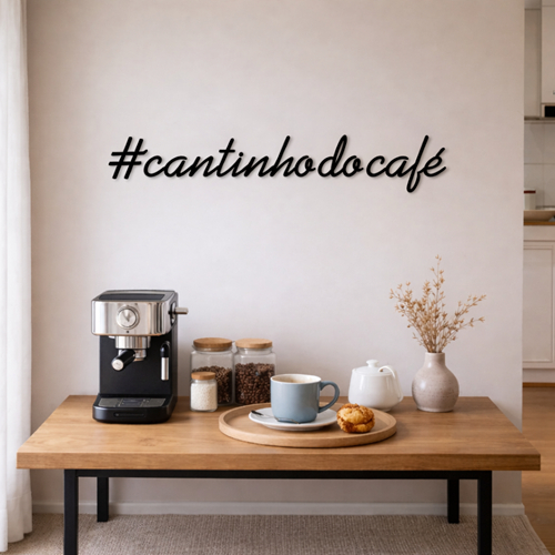 Placa Cantinho do café para decoração | em MDF 3MM - acompanha dupla face
