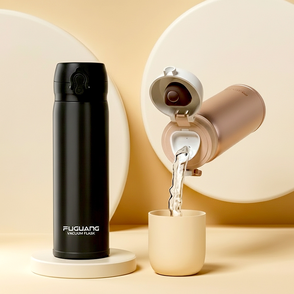 Garrafa Térmica Inteligente 304 Em Aço Inoxidável Com Alto Isolamento Térmico a Vácuo 450Ml 350ML