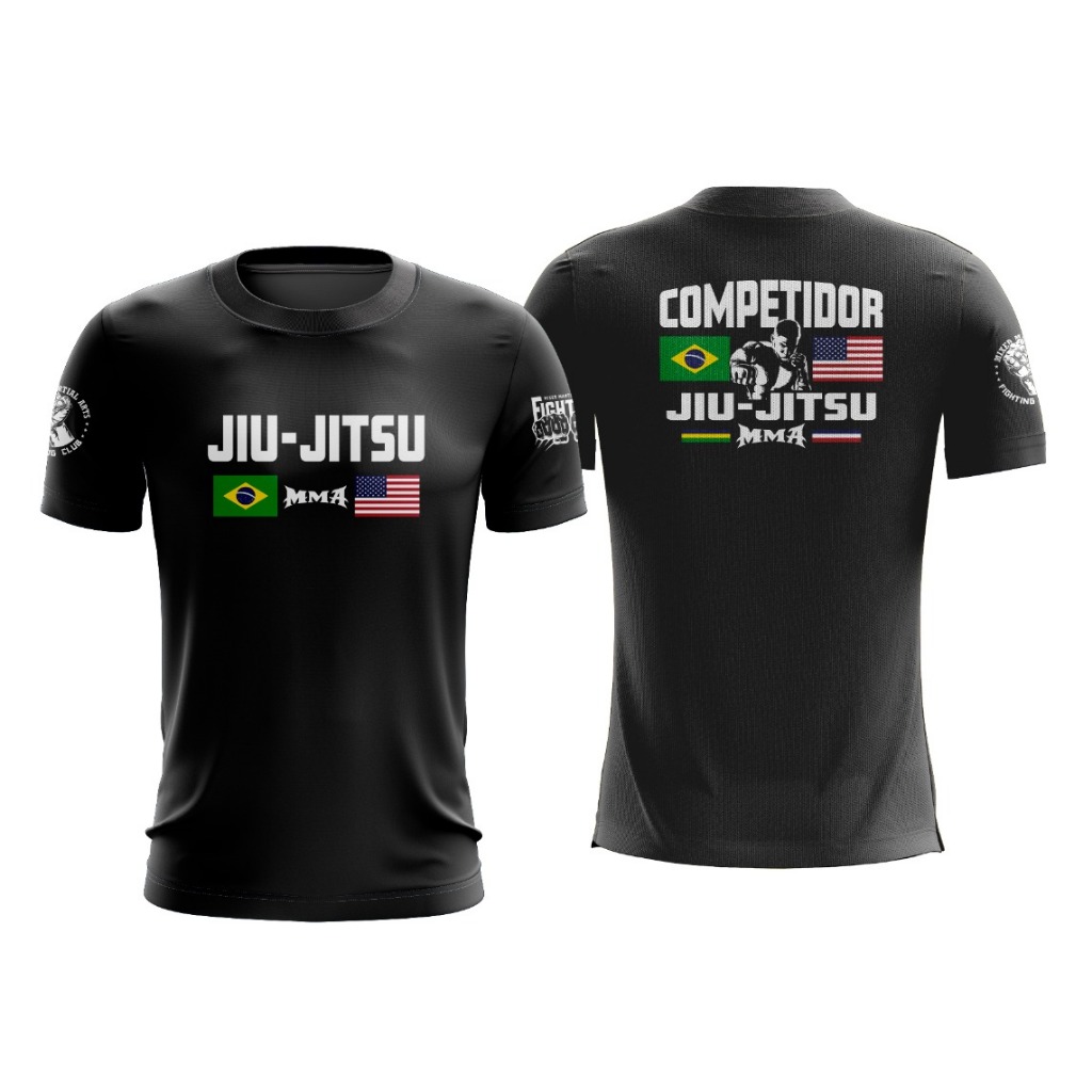 Camiseta Dry Fit P/ Muay Thai Treino Competição UFC MMA Jiu Jitsu Luta Blusa Unissex Esportiva Gym
