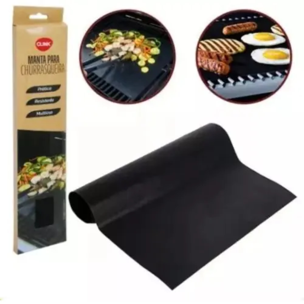 Manta Grill Antiaderente Teflon Esteira Churrasqueira Grelha