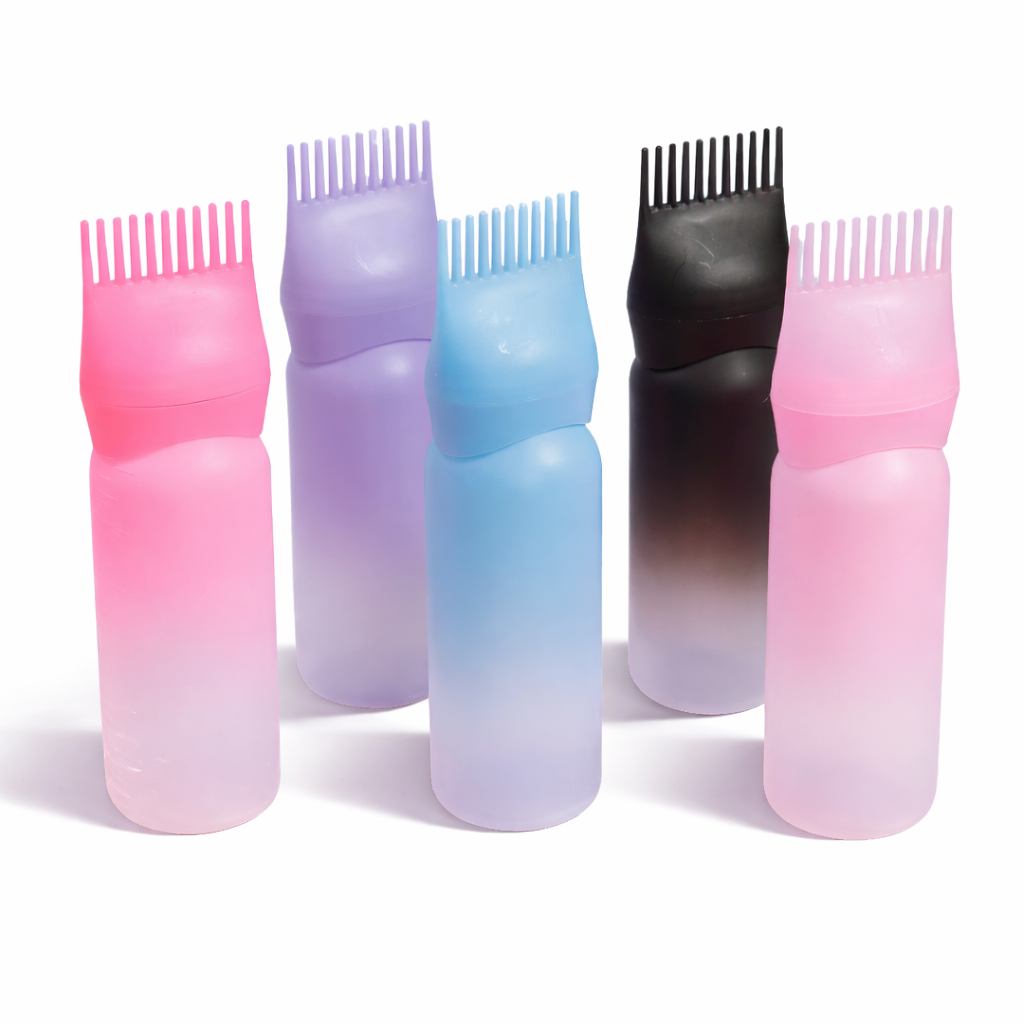 Pente Aplicador 150ml Tintura De Cabelo Xampu Frasco Quimica para Coloração do Cabelo e Tintura