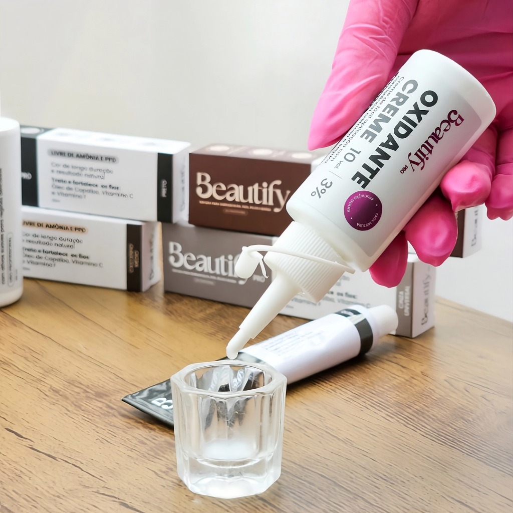 Oxidante De Tinta Beautify Pro Creme Tintura Para Cilios e Sobrancelha 10vol. 3% 50ml - Beautify Pro