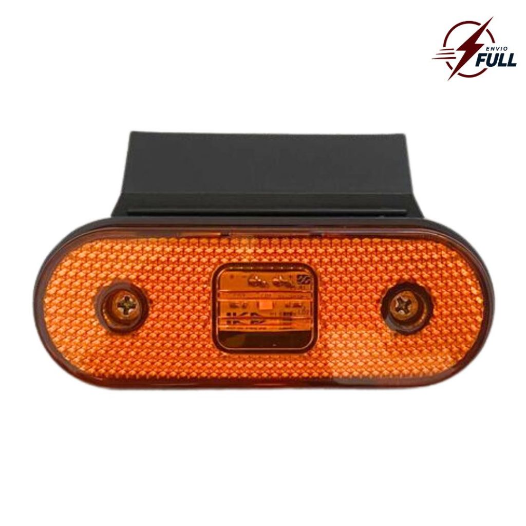 Lanterna Lateral LED Para Carreta Facchini Caminhão Trailer Reboque Com Suporte Amarela