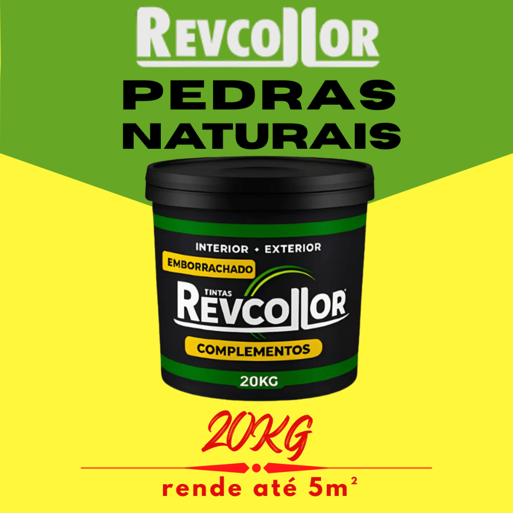 Pedra Natural Revcollor 20kg Revestimento Premium Resistente Parede Interna Externa