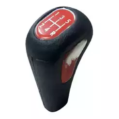 Manopla Bola Câmbio 5 Marchas Universal Esportiva Vermelho
