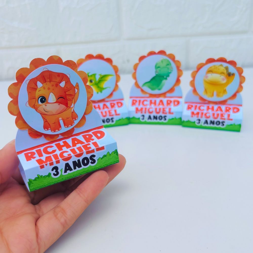 Porta Bis Dublo /  Personalizado no Tema Dinossauro Baby /Lembrancinha de Festa /Aniversário