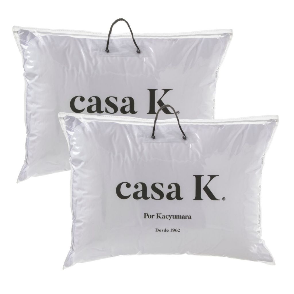 Kit 02 Travesseiros Kacyumara Toque de Pluma 100% Algodão 233 Fios