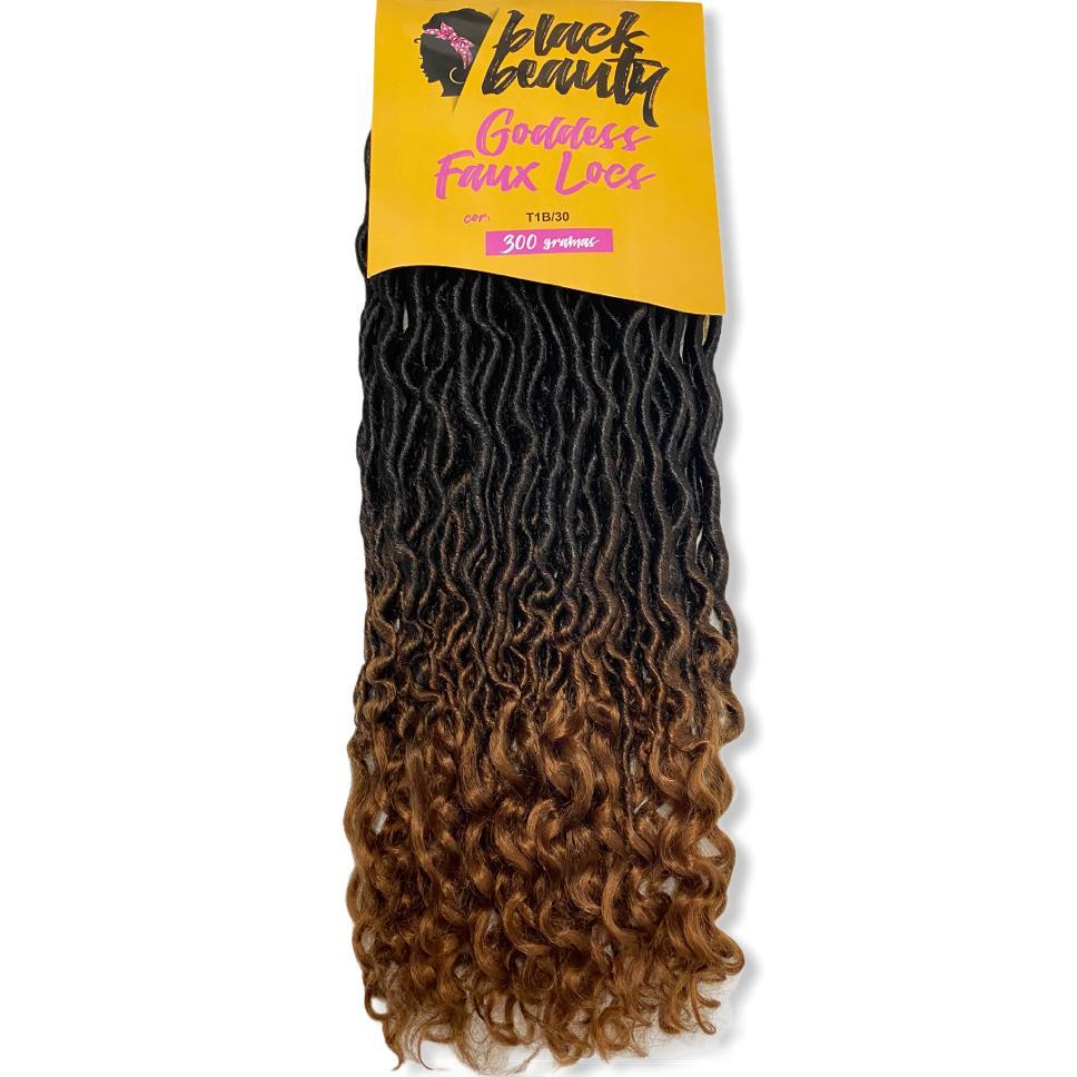 Cabelo Goddess Faux locs 300Gr Black Beauty
