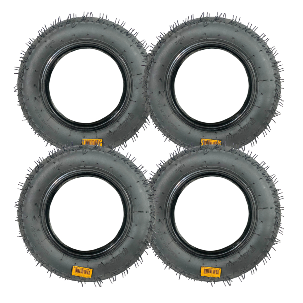 Kit 4 Pneus 3.25-8 Carrinho de Mão e Plataforma 2L 150 kg