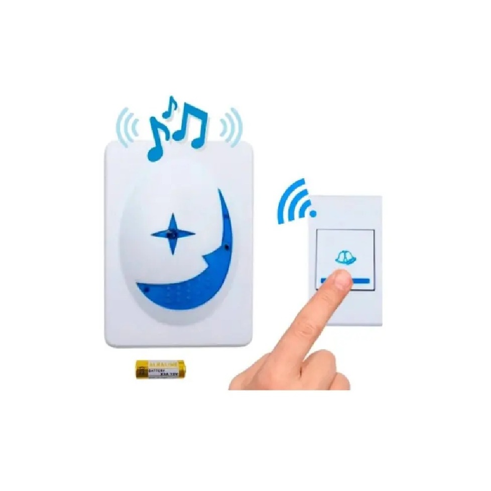Campainha Sem Fio Wireless Doorbell Long Range 200m Bege à Prova D'água Envio Imediato